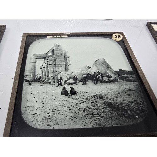 213 - A desirable collection of rare antique magic lantern glass slides from the late 19th century,c compr... 
