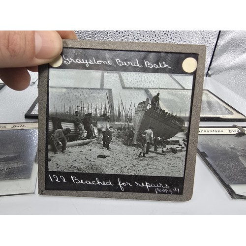 213 - A desirable collection of rare antique magic lantern glass slides from the late 19th century,c compr... 
