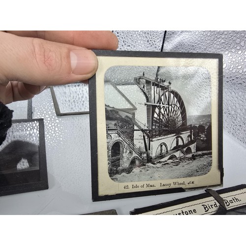 213 - A desirable collection of rare antique magic lantern glass slides from the late 19th century,c compr... 
