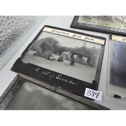 213 - A desirable collection of rare antique magic lantern glass slides from the late 19th century,c compr... 