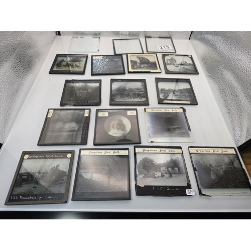 213 - A desirable collection of rare antique magic lantern glass slides from the late 19th century,c compr... 