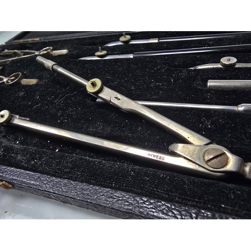 211 - A complete vintage technical drawing set in its original case, British made by Jay Wess, all he piec... 