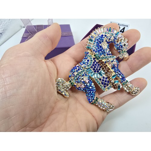 A large and impressive as new costume brooch in the form of a horse ...