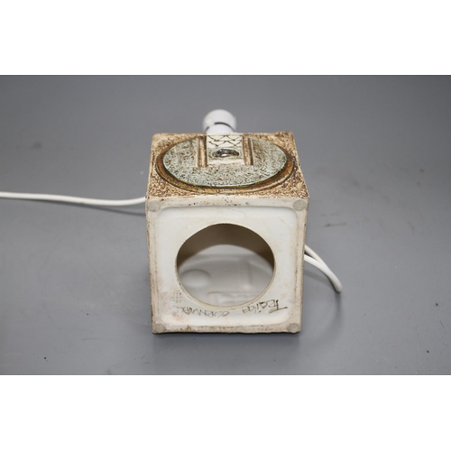 11 - A Troika cube lamp, probably by Allison Brigden, c.1970s, marks indistinct, height excluding fitting... 