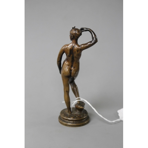 184 - A 19th century Italian bronze figure of Diana, indistinctly signed Feloa..., height 13cm Condition: ... 