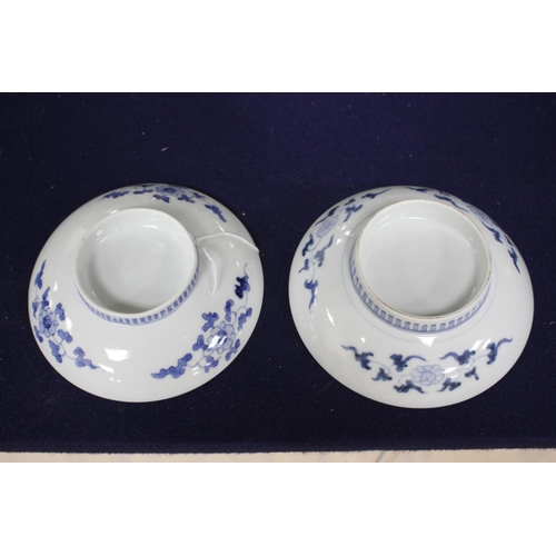 188 - Two Japanese porcelain saucer dishes, decorated with irises and flowering trees, diameter 15.5cm Con... 