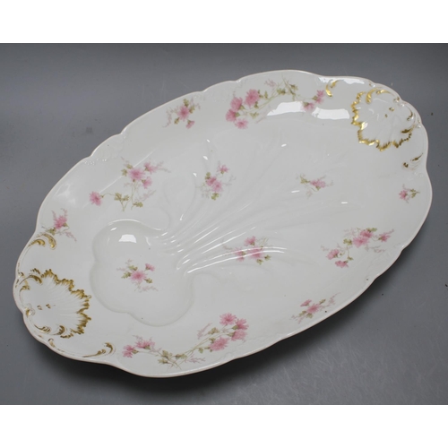 38 - A CFH/GDM Limoges porcelain meat plate, 51cm Condition: Wear to the gilding and some wear to the ste... 