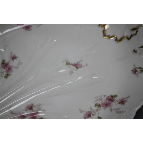 38 - A CFH/GDM Limoges porcelain meat plate, 51cm Condition: Wear to the gilding and some wear to the ste... 