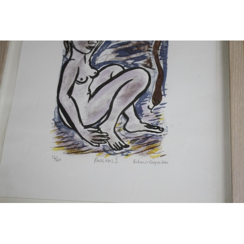 439 - Eileen Cooper, two limited edition prints, 'Passions I' and 'Passions IV', signed in pencil and date... 