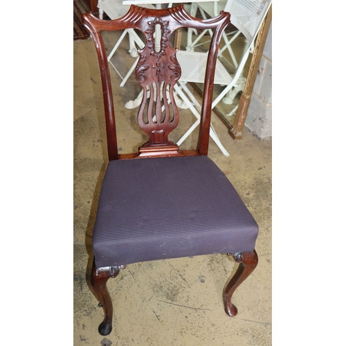 1059 - A set of nine George III design mahogany dining chairs