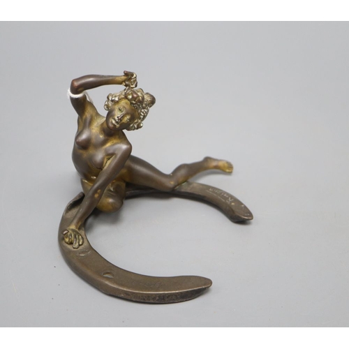 1207 - Georges Recipon, French, 1860-1920 , an erotic bronze figure, signed 'Recipon 1908-1911 and Susse Fs... 