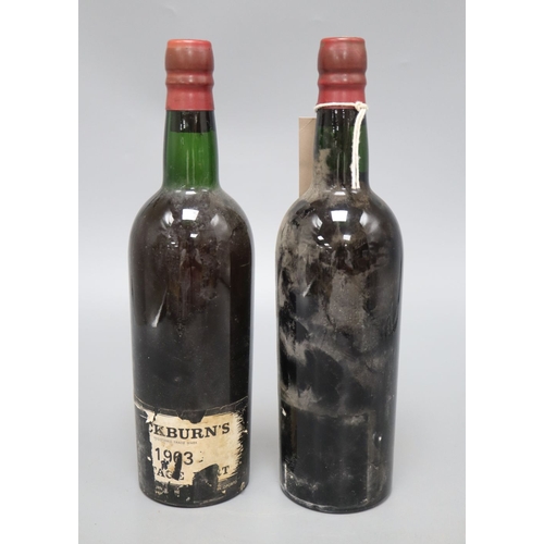 1214 - Two bottles of Cockburns 1963 Vintage port