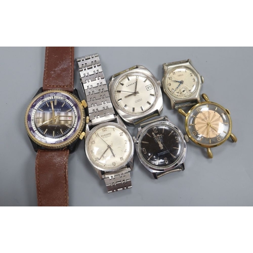 1738 - A Parex watch and 5 other wrist watches