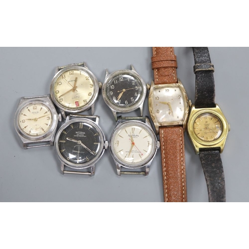 1741 - A Revue Sports watch and six other wrist watches