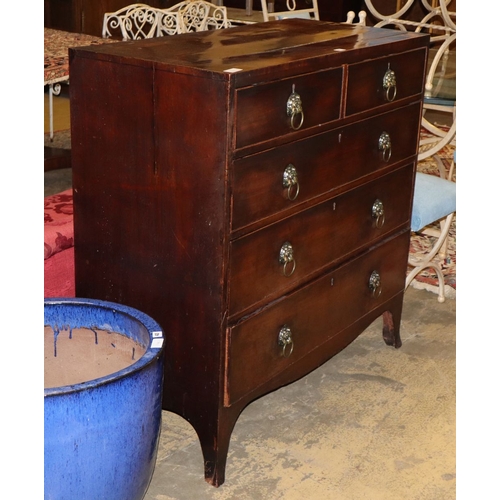 47 - A George IV mahogany chest of drawers, W.107cm, D.50cm, H.107cm