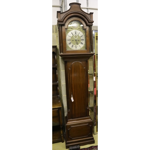 33 - A mahogany longcase clock, the eight-day movement by Thomas Wentworth, Salisbury, in later London st... 