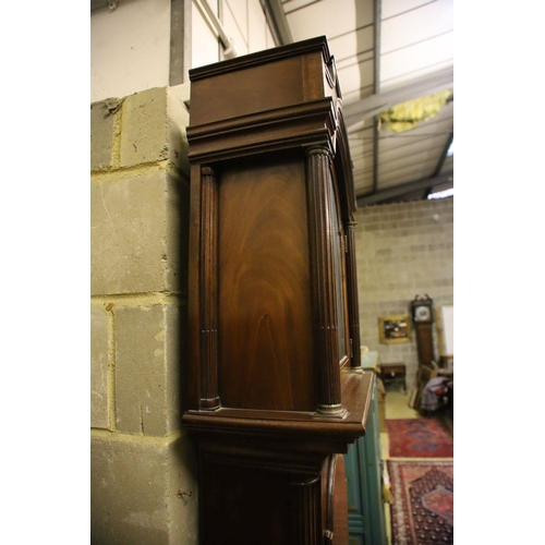 33 - A mahogany longcase clock, the eight-day movement by Thomas Wentworth, Salisbury, in later London st... 