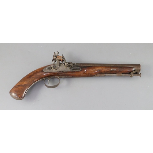 13 - An early 19th century flintlock holster pistol, signed Prosser, length 15in.CONDITION: Looks to be i... 