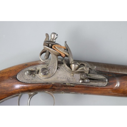 13 - An early 19th century flintlock holster pistol, signed Prosser, length 15in.CONDITION: Looks to be i... 