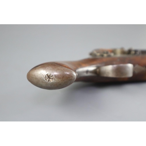 13 - An early 19th century flintlock holster pistol, signed Prosser, length 15in.CONDITION: Looks to be i... 