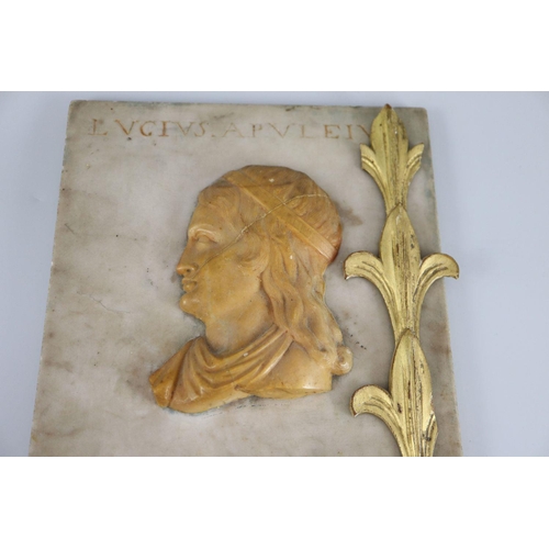 44 - After the antique. A pair of early 19th century Italian marble roundels, carved with the heads of Pi... 
