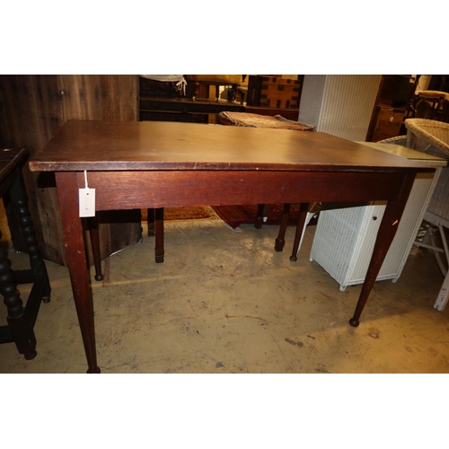 46 - An early 20th century oak side table, width 122cm, depth 68cm, height 74cm