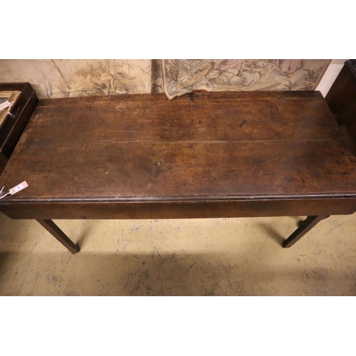 5 - An 18th century provincial oak drop flap dining table, width 155cm, depth 66cm, height 71cm... 
