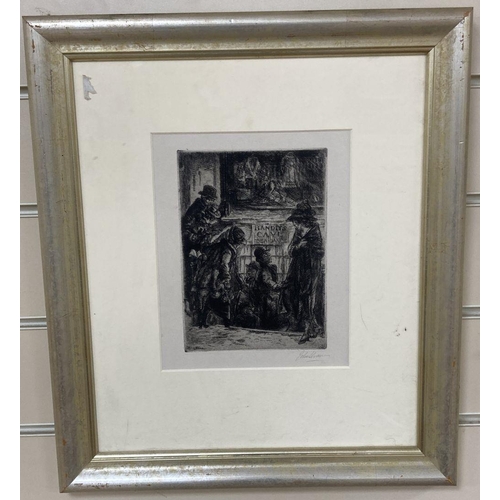 608 - John Sloan (1871-1951, American), etching on wove paper, 'Bandits Cave 1920 (Morse 195)', signed in ... 