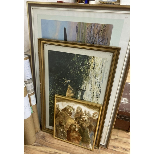 609 - David Shepherd, limited edition print, 'Winter of 43, somewhere in England', signed and signed by Ba... 