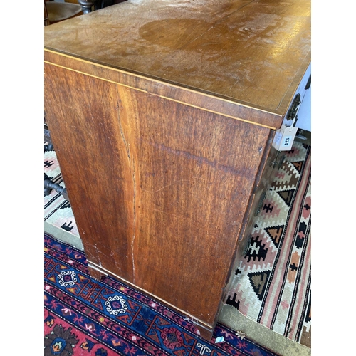 41 - A Regency banded mahogany chest fitted two short drawers and three long drawers, width 109cm, depth ... 