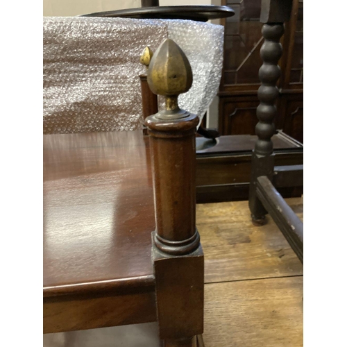 48 - A 19th century three tier mahogany whatnot (altered), width 46cm, depth 42cm, height 112cm... 