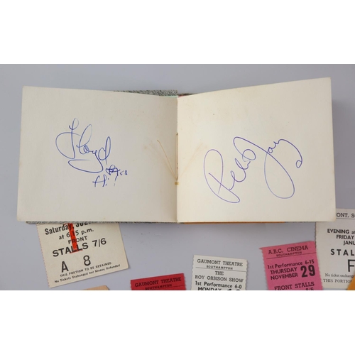 1 - A 1960s autograph album of musicians signatures including all four Beatles, Roy Orbison, Searchers e... 