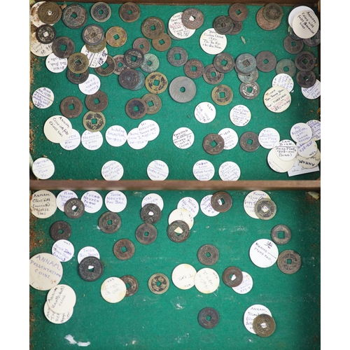 107 - Vietnam, coins, Annam round cash, Lê dynasty (980-1009) to Nguyen dynasty (18021945), approximately... 