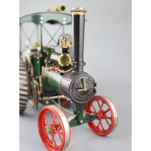 15 - A Maxwell Hemmens Precision Steam Models agricultural traction engine, with green and red paintwork,... 