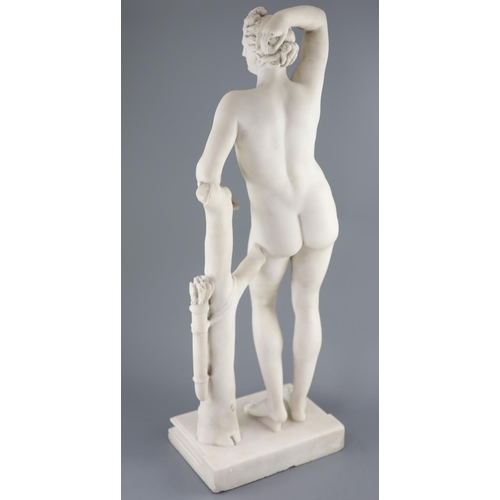 29 - Bartolomeo Cavaceppi (1716-1799). A white marble figure after the Antique Medici Apollo (Apollino), ... 