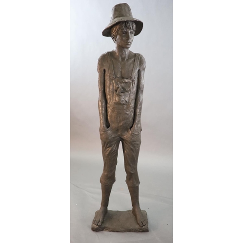 32 - A Neil Godfrey bronzed composition life size figure of Tom Sawyer, numbered 5 of a limited edition o... 