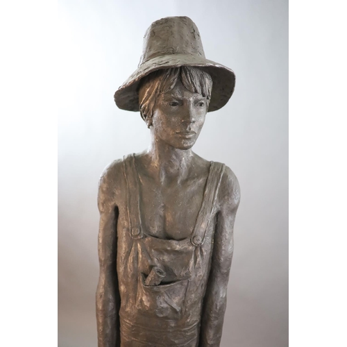 32 - A Neil Godfrey bronzed composition life size figure of Tom Sawyer, numbered 5 of a limited edition o... 