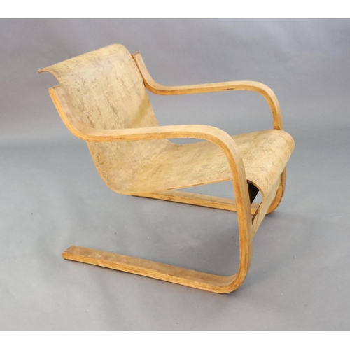 379 - An Alvar Aalto for Finmar Ltd model 31 cantilever chair, W.1ft 11.75in. D.2ft 4in. H.2ft 3in.CONDITI... 