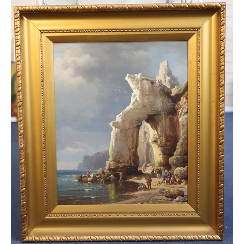 429 - Charles E. Kuwasseg (1838-1904)oil on canvasThe Sailor's Landingsigned and dated 187123.5 x 19in.CON... 