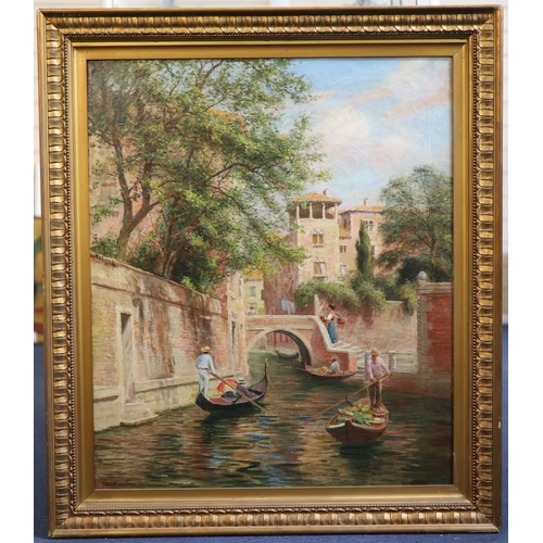 438 - Arthur Trevor Hadden (1864-1941)pair of oils on canvasVenetian canal scenessigned30 x 25in.CONDITION... 