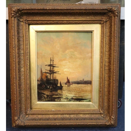 439 - William Thornley (1857-1935)oil on canvasEstuary at sunsetsigned9.5 x 7.5in.CONDITION: Oil on panel ... 