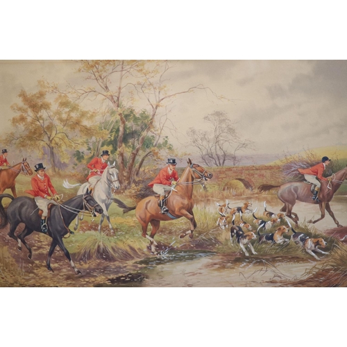 458 - William Murray (1843-1897)set of 4 watercolours with gouacheHunting scenessigned11.5 x 17.25in.CONDI... 