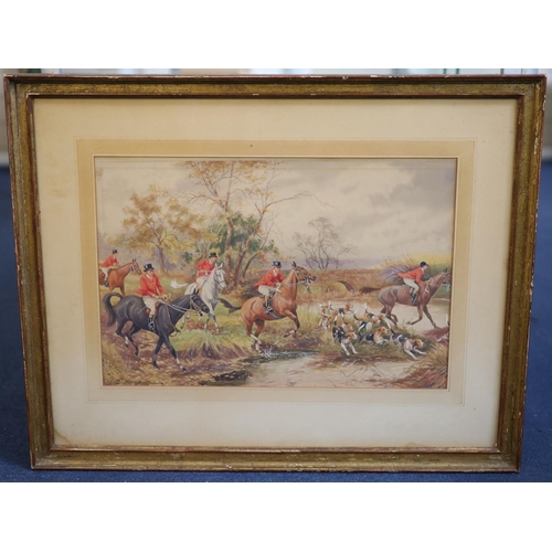 458 - William Murray (1843-1897)set of 4 watercolours with gouacheHunting scenessigned11.5 x 17.25in.CONDI... 