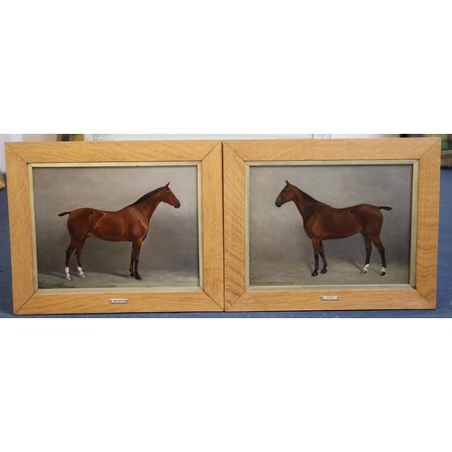 459 - William Joseph Redworth (1873-1941)set of 4 oils on canvasPortraits of Racehorses: Archdeacon, Chano... 