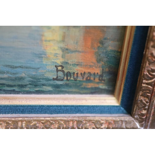 470 - § A. Bouvard Jnr (1870-1956)oil on canvasVenetian canal scenesigned10.25 x 13.5in.CONDITION: Oil on ... 