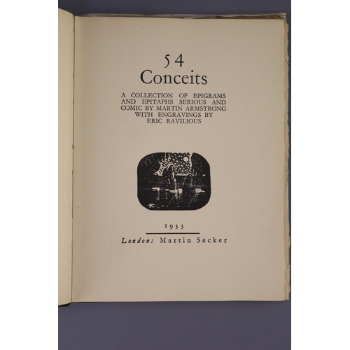 474 - Eric Ravilious (1903-1942) and Martin Armstrong, Fifty-Four Conceits, Martin Secker, London 1933, 7 ... 