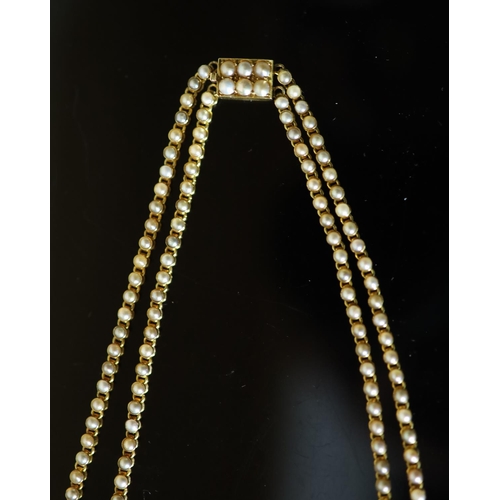 568 - A good Victorian 15ct gold, pearl and diamond set drop pendant/brooch necklace, the necklace and pen... 