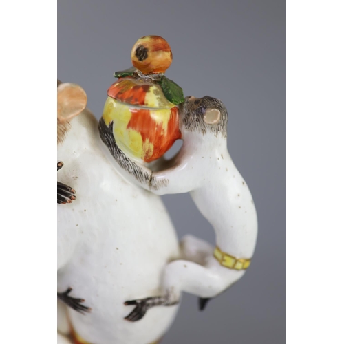 81 - A Meissen porcelain monkey teapot and cover, circa 1735, modelled by J.J. Kaendler, the seated monke... 