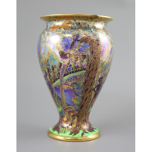 95 - A Wedgwood Fairyland lustre 'Woodland Elves' vase, designed by Daisy Makeig-Jones, of ovoid shape 23... 