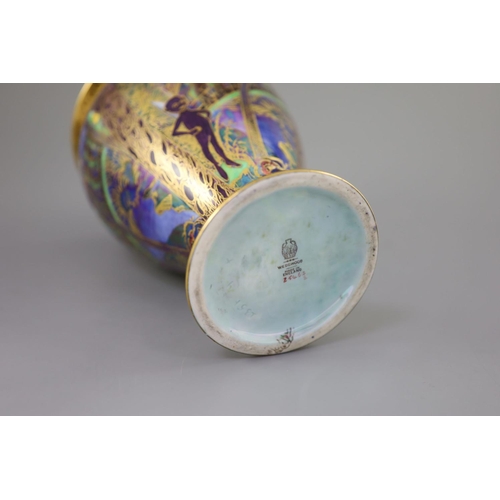 95 - A Wedgwood Fairyland lustre 'Woodland Elves' vase, designed by Daisy Makeig-Jones, of ovoid shape 23... 